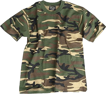 Miltec Woodland Børne T-Shirt Extra Small