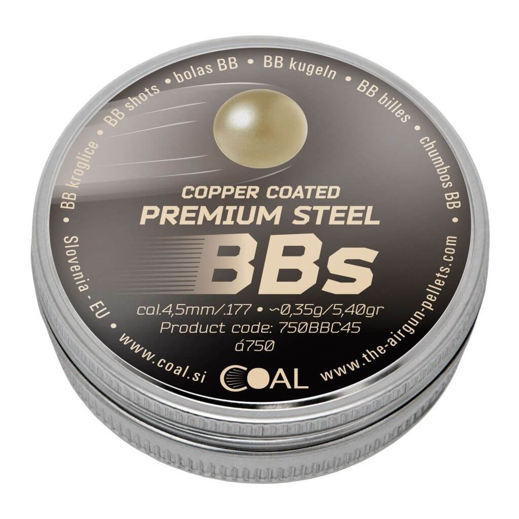 COAL Premium Kobber stålhagl, 750 stk, 4,5 mm (.177)