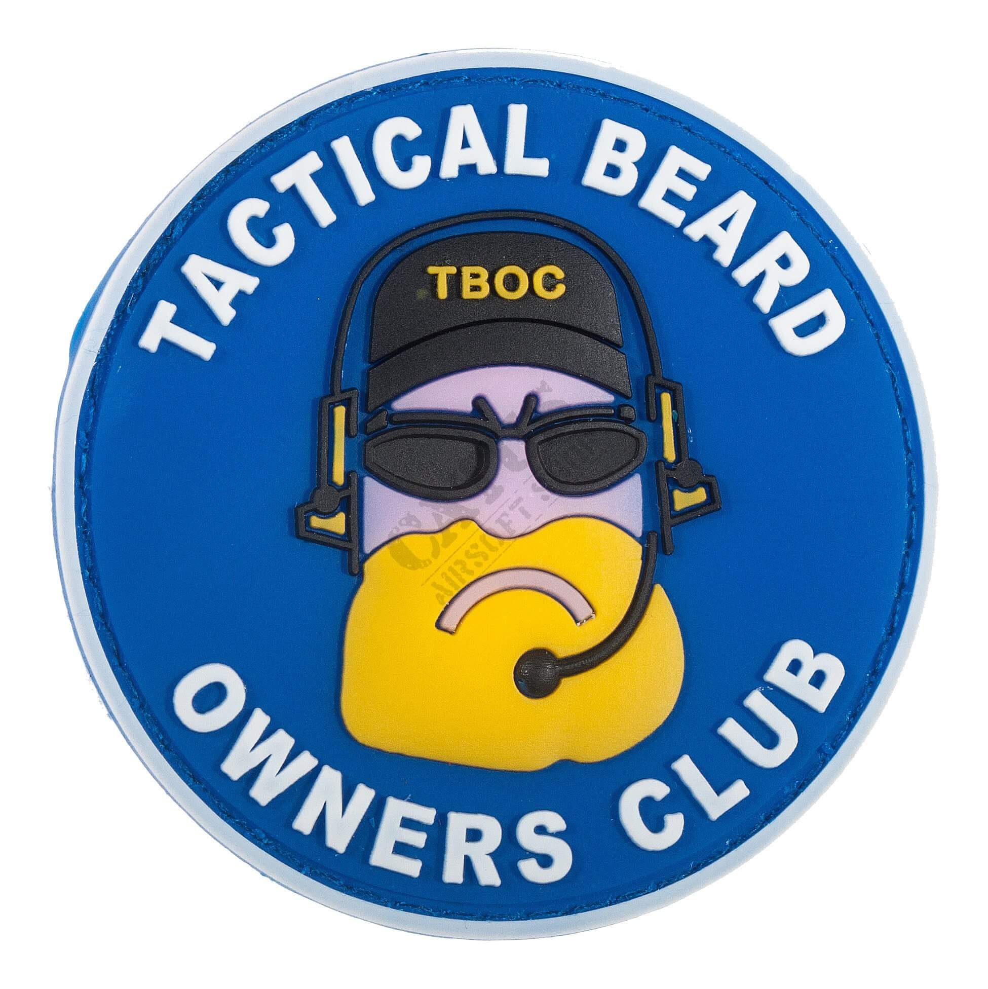 Se DA Tactical Beard Owners Club Patch Blå/Hvid hos Handelshuset Aulum