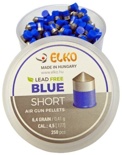 Elko Blue Short Blyfri Hagl, 250 stk, 4,5 mm (.177)
