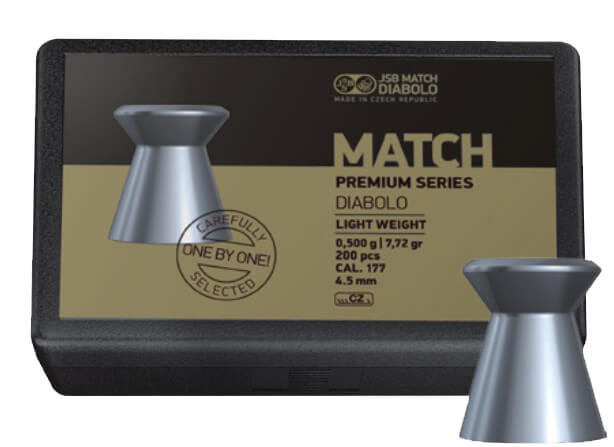 JSB Match Premium Let Vægt hagl, 200 stk, 4,5 mm(.177)