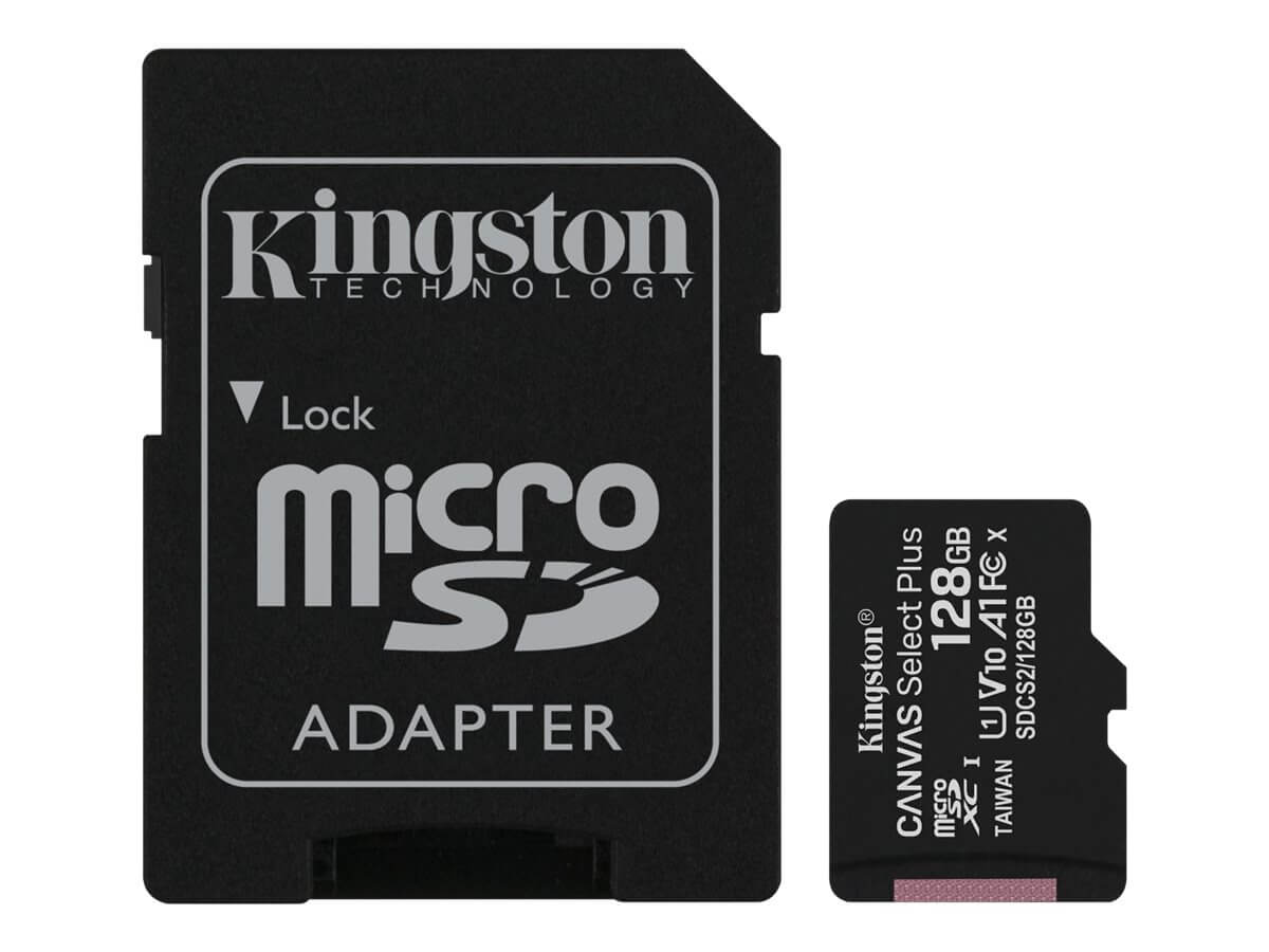 Billede af Kingston Canvas Select Plus Micro SD, 128 GB hos Handelshuset Aulum