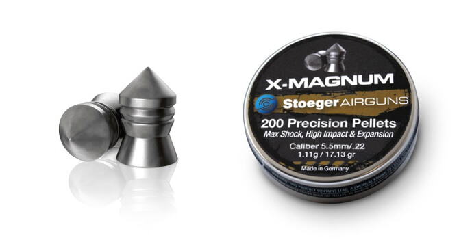Stoeger X-Magnum Hagl, 200 stk, 5,50 mm (.22)