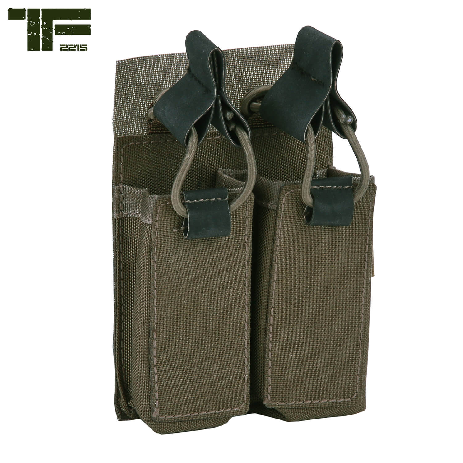 TF-2215 Dobbelt Pistolmagasin Lomme, Hook and Loop Ranger Grøn