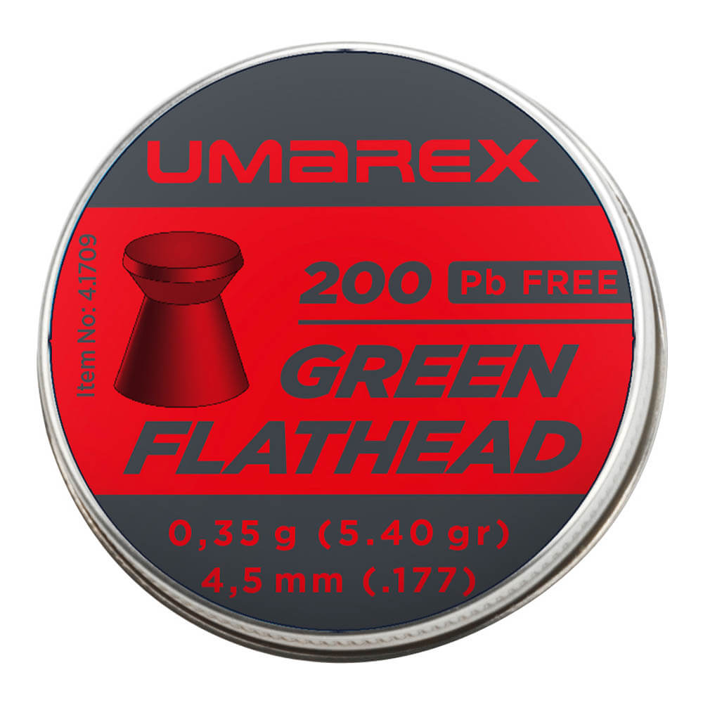 Billede af Umarex Green Flathead, Blyfri, 200 Stk, 4,5mm(.177)