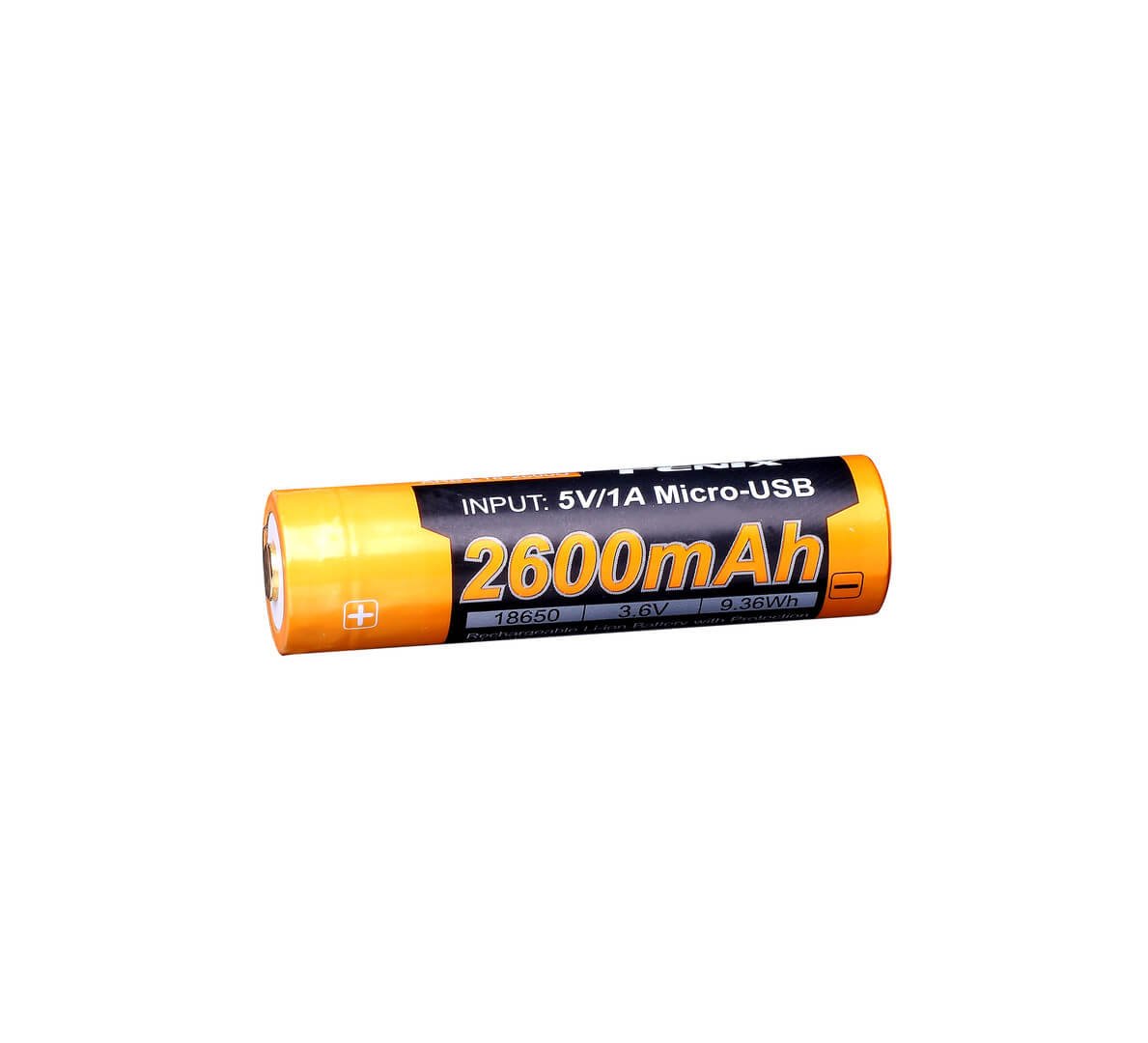 Fenix 18650, 2600 mAh, Genopladeligt Batteri