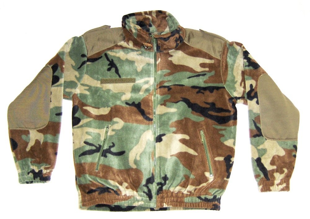 Fleece jakke, Woodland camouflage