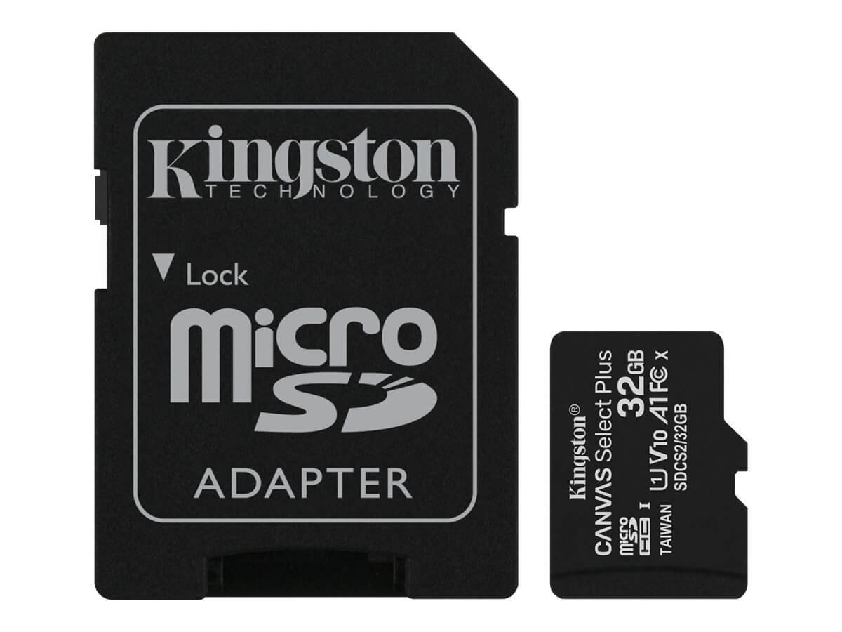 Kingston MicroSD kort, 32GB