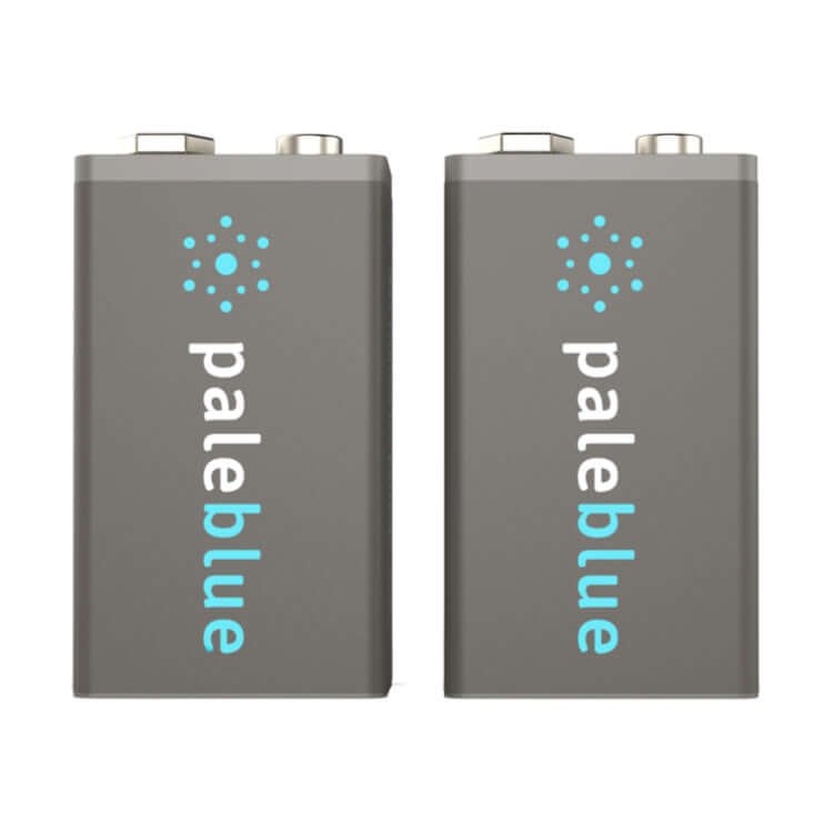 Pale Blue Genopladelige 9V Batterier