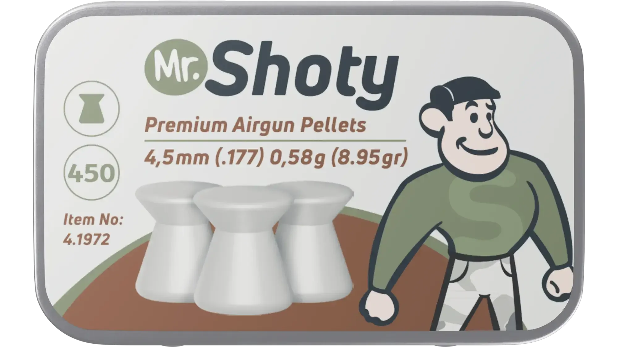 Mr. Shorty Fladhagl, 4,5 mm, 450 Stk