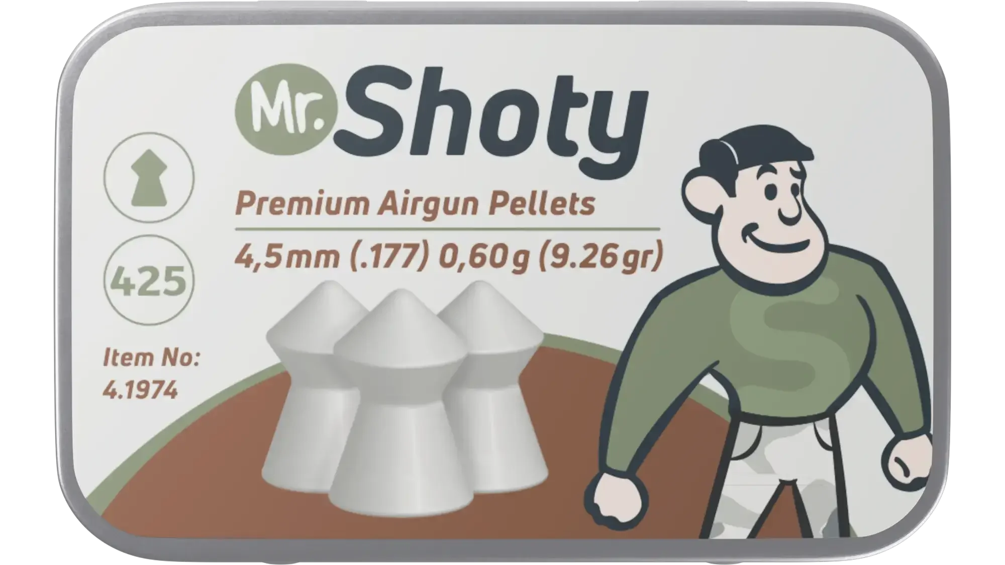 Mr. Shorty Spidshagl, 4,5 mm, 425 Stk