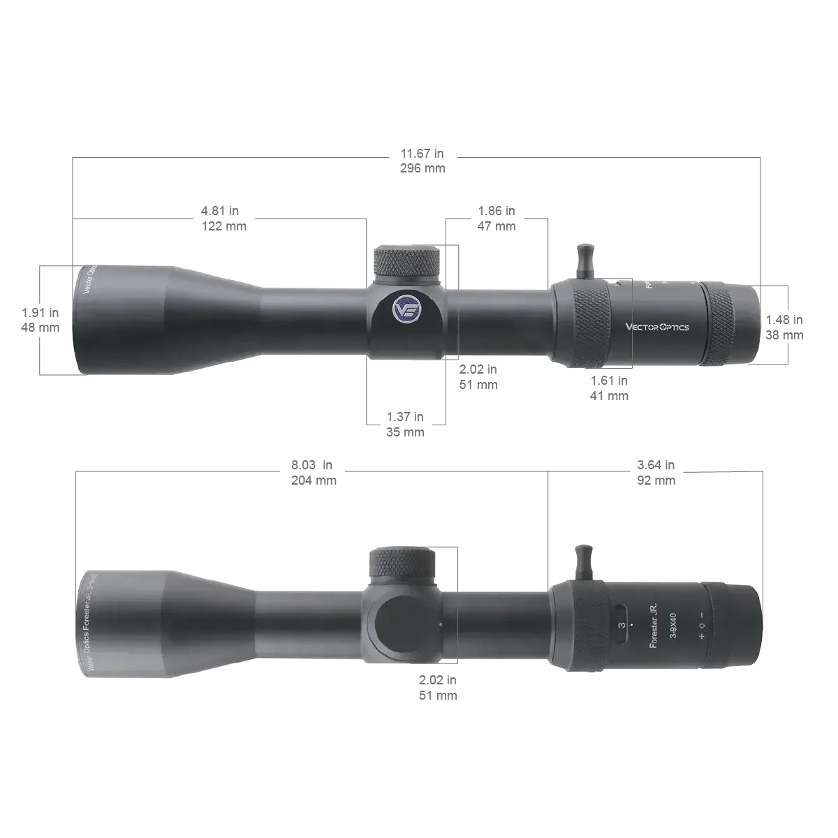 Vector Optics Forester 3-9x40 Scope